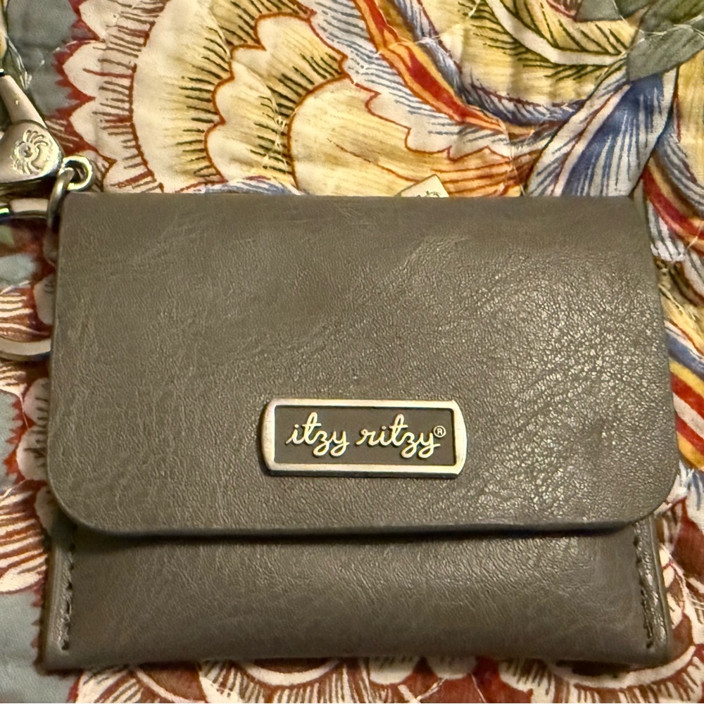 Itzy Ritzy Charcoal Leather Wallet